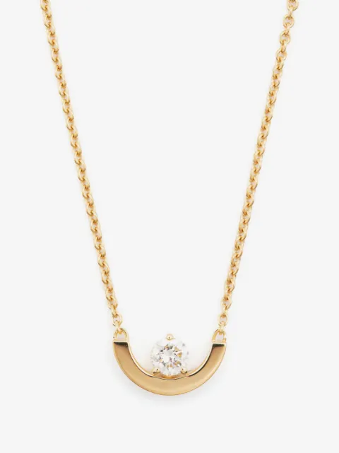 Loyal.e Paris 18kt yellow gold Intrépide Petit Arc diamond necklace