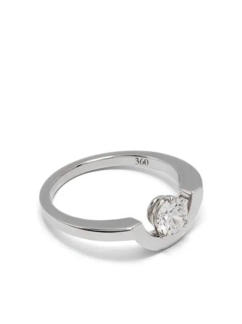 Loyal.e Paris anillo Intrépide Petit Arc en oro blanco de 18kt con diamante