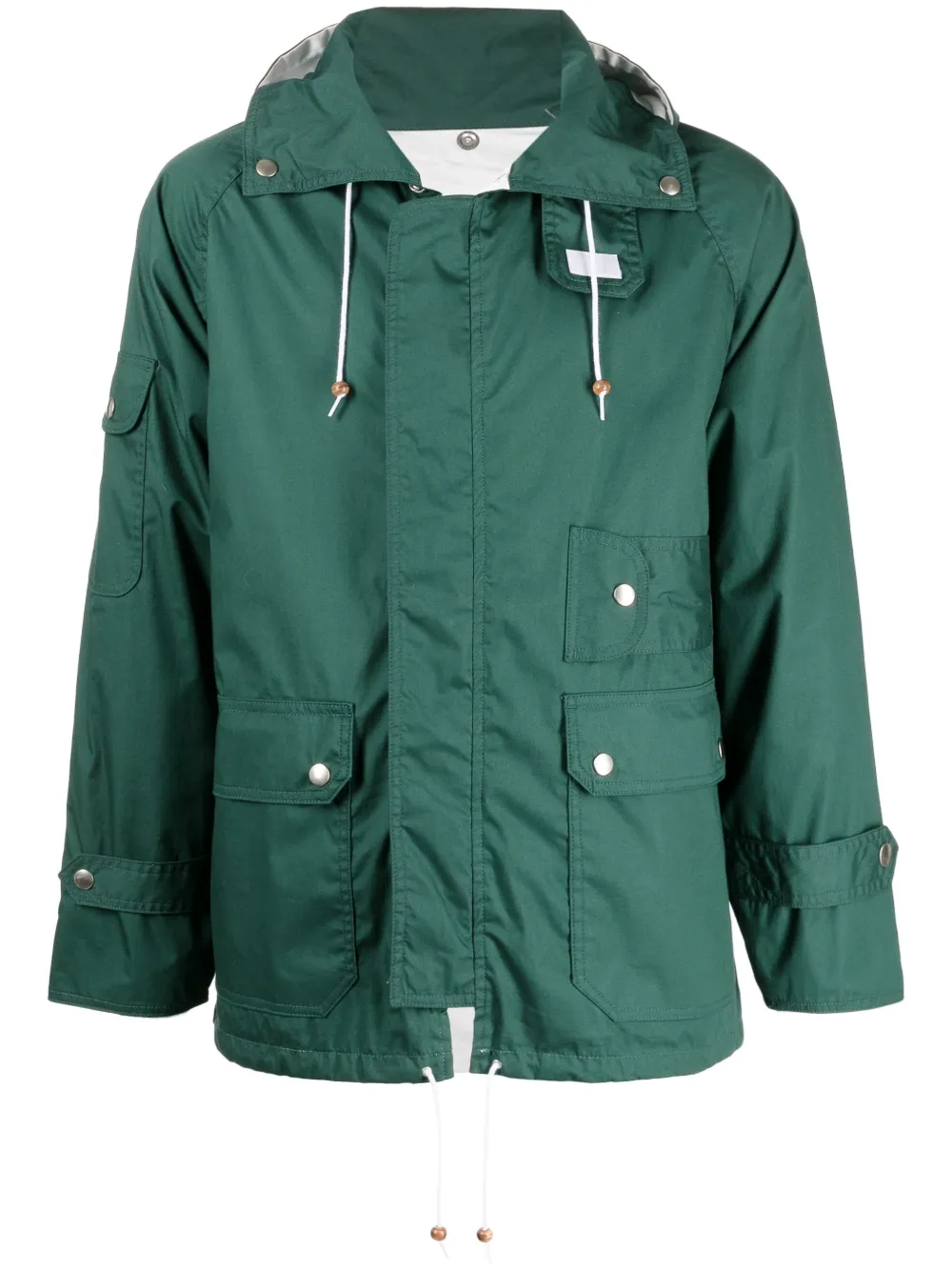 BEAMS PLUS reversible drawstring cotton parka - Green