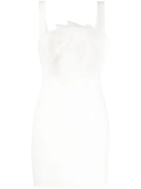 Cynthia Rowley vestido corto con apliques florales sin mangas