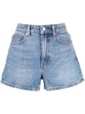 Alexander Wang Shorty high-rise denim shorts - Blue
