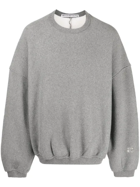 Alexander Wang star-patch crew-neck oversized sweatshirt