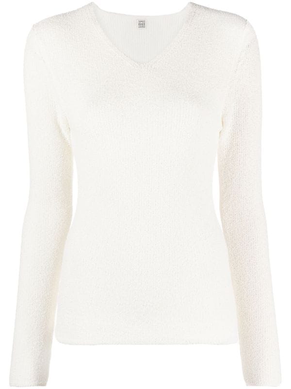 Maglione con scollo a v in grigio - donna - TOTEME 