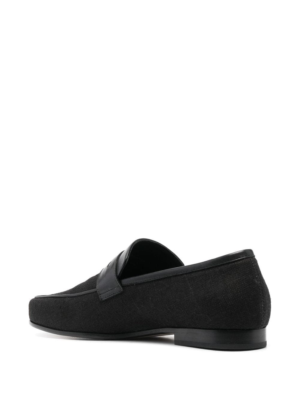 Shop Totême The Canvas Penny Loafers In Black
