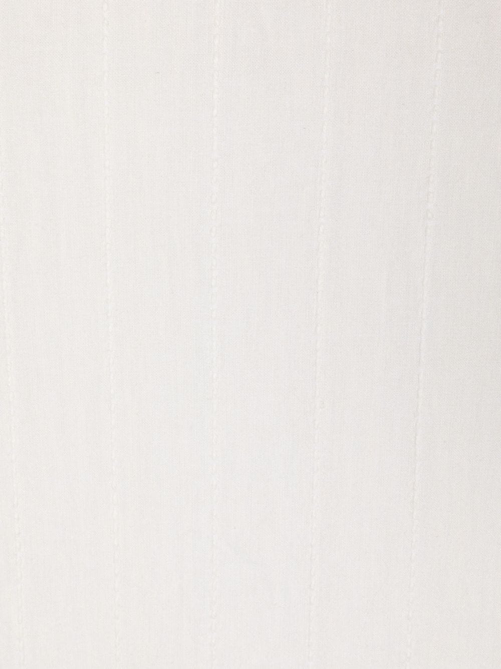 Shop Totême Stitch Striped Fringed Scarf In White