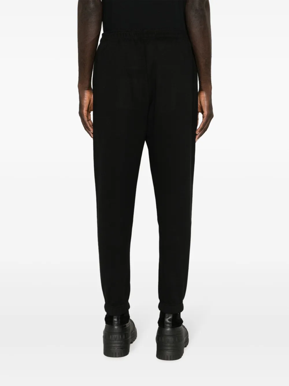 Shop Monochrome Logo-print Cotton Track Pants In Black