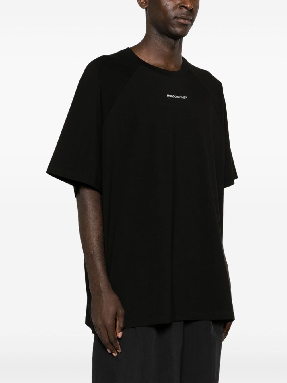 Shop Monochrome Logo-print Cotton T-shirt In Black