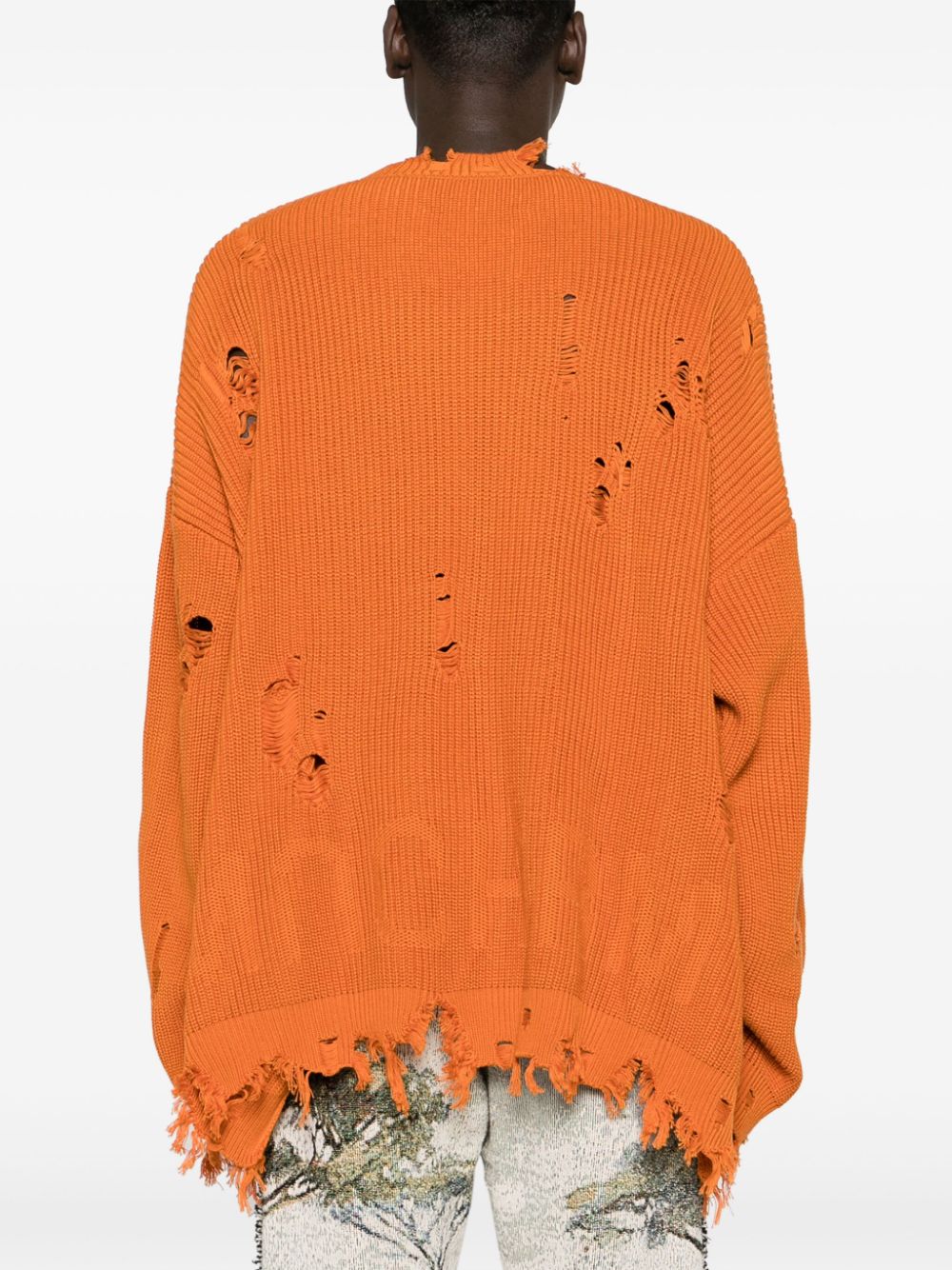 Shop Monochrome Gipsy Distressed Jumper In Orange