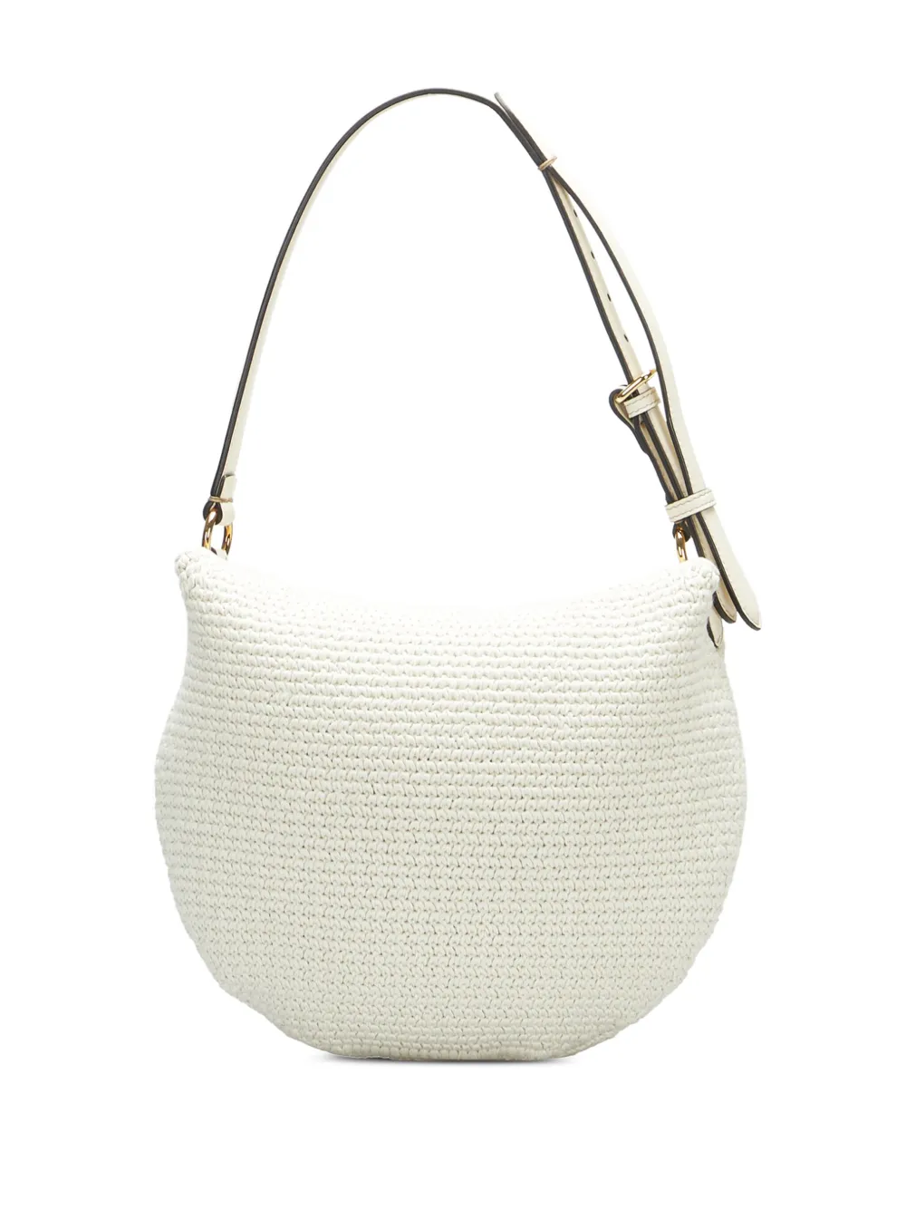 Fendi Pre-Owned Croissant crochet shoulder bag - Wit