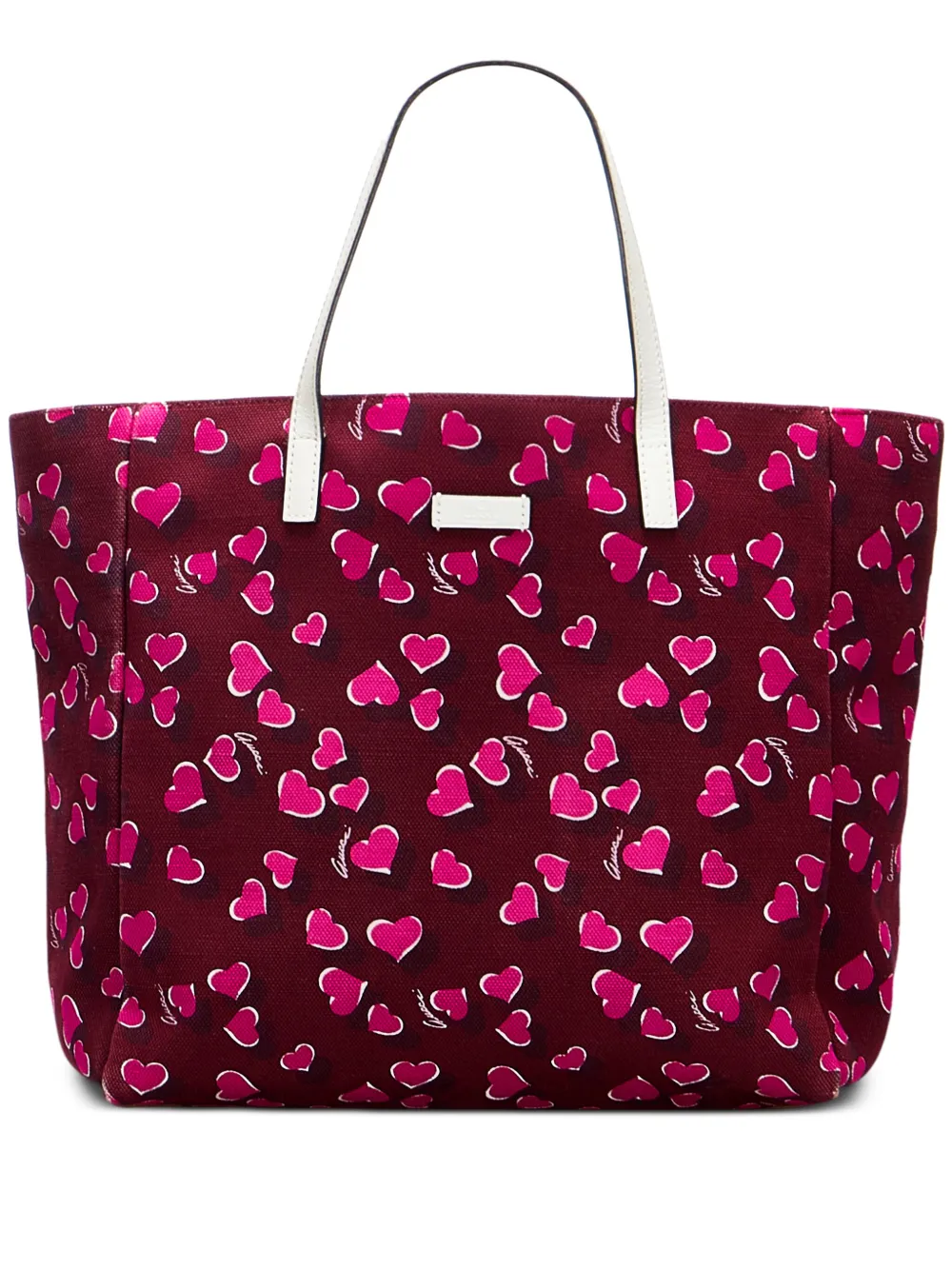 Pre-owned Gucci Heartbeat Tote Bag In Pink