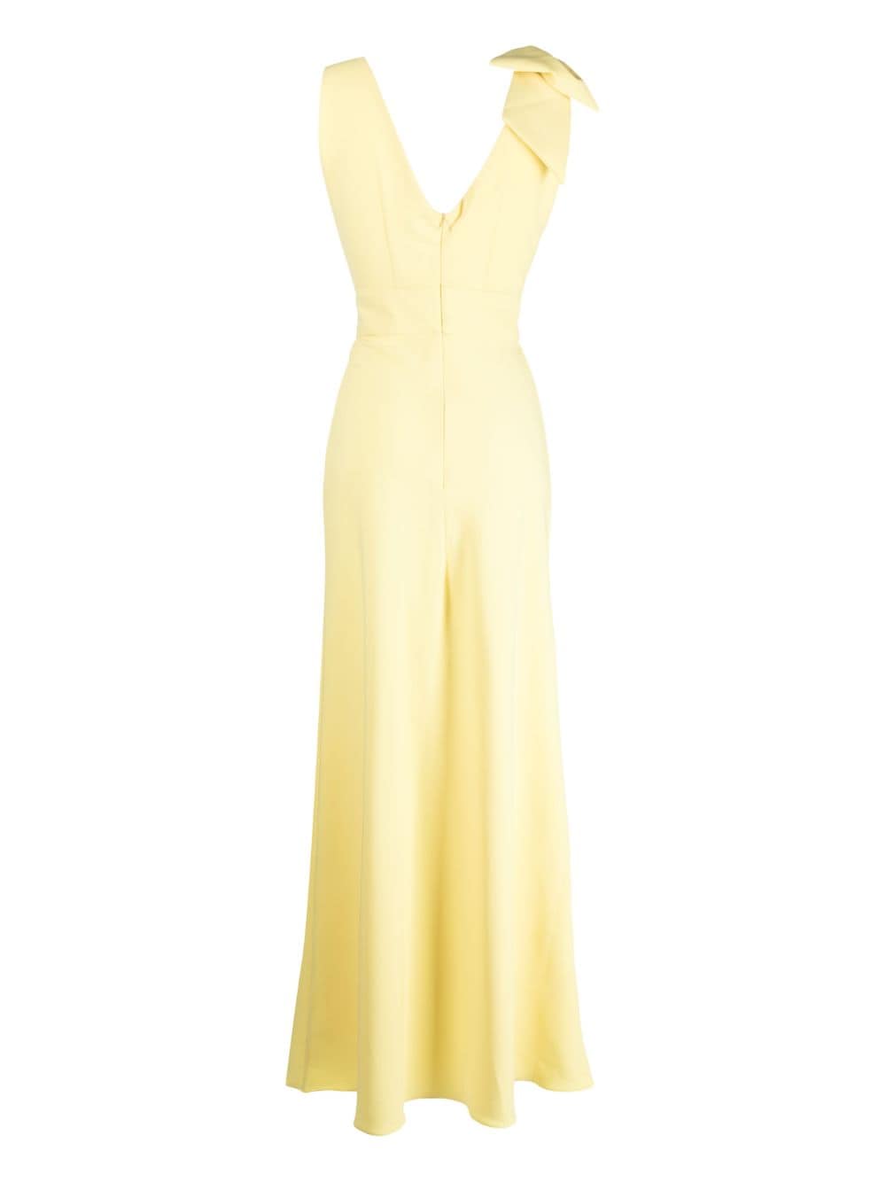 Shop Bambah Bow-detail Maxi Dress In Yellow