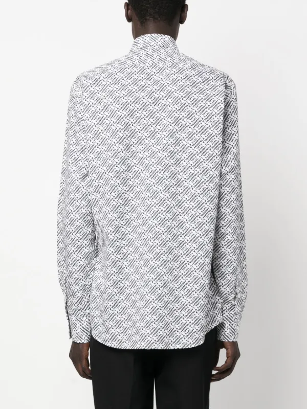 KARL LAGERFELD ロンクスリフシャツ KM605135552602 10WHITE White shirt with logo detail brand Karl Lagerfeld