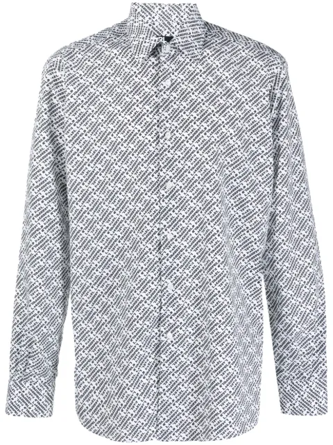 Karl Lagerfeld logo-print long-sleeve shirt