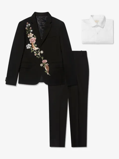MAISON AVA Olwyn floral-embroidered three-piece suit
