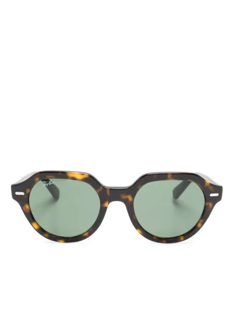 Ray-Ban logo-plaque oval-frame sunglasses