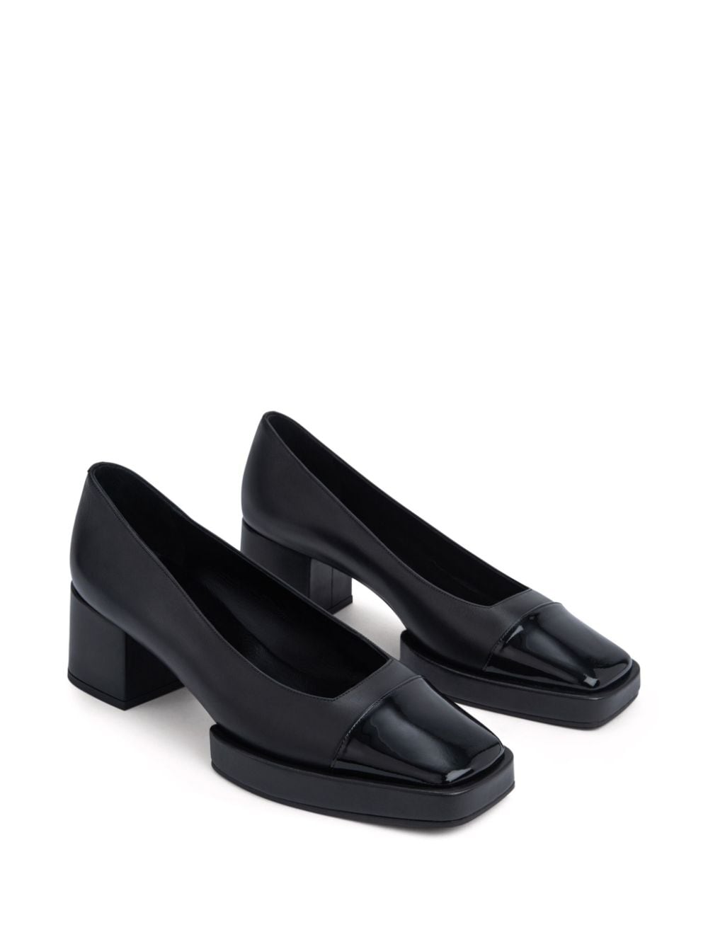 Shop By Far Sava Leather Pumps In Black