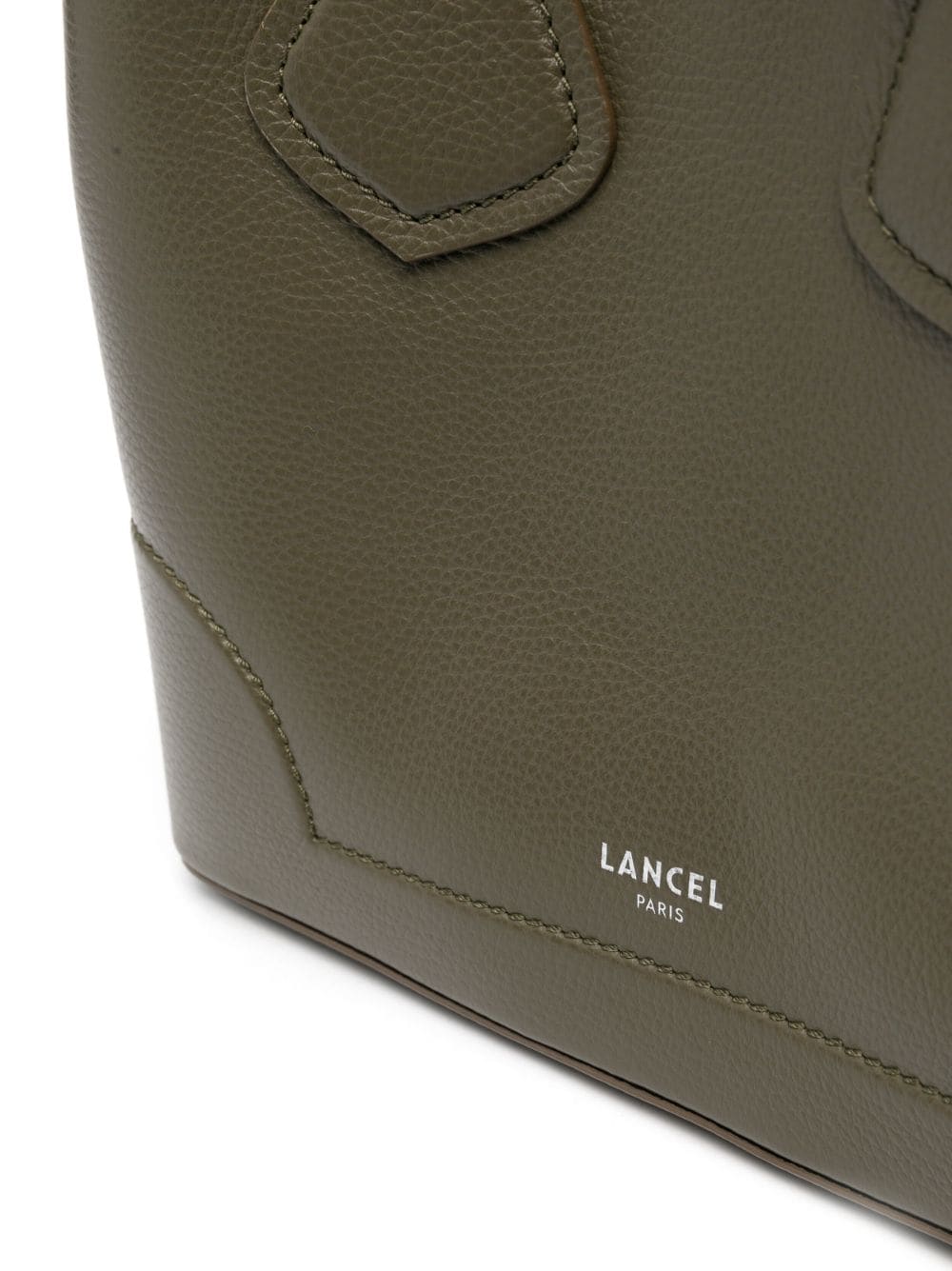 Shop Lancel Logo-print Leather Bag In Green