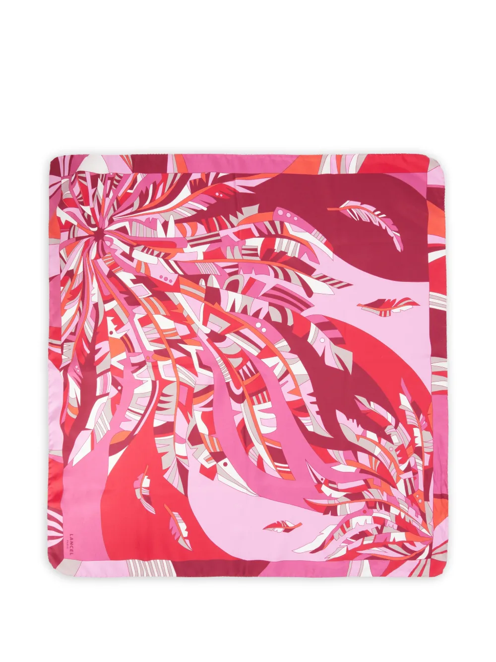 Lancel motif arabesque scarf - Rosa