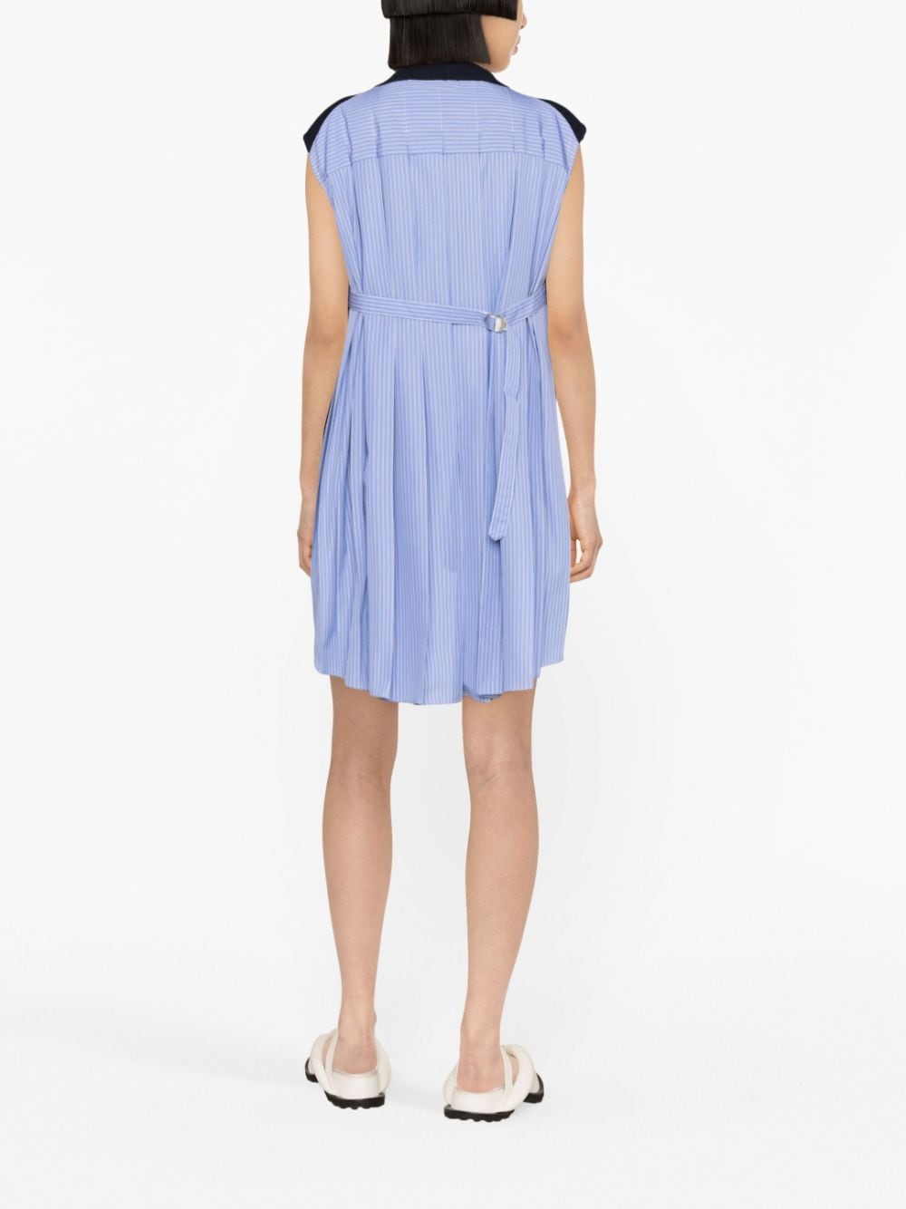 sacai Mini-jurk met colourblocking - Blauw