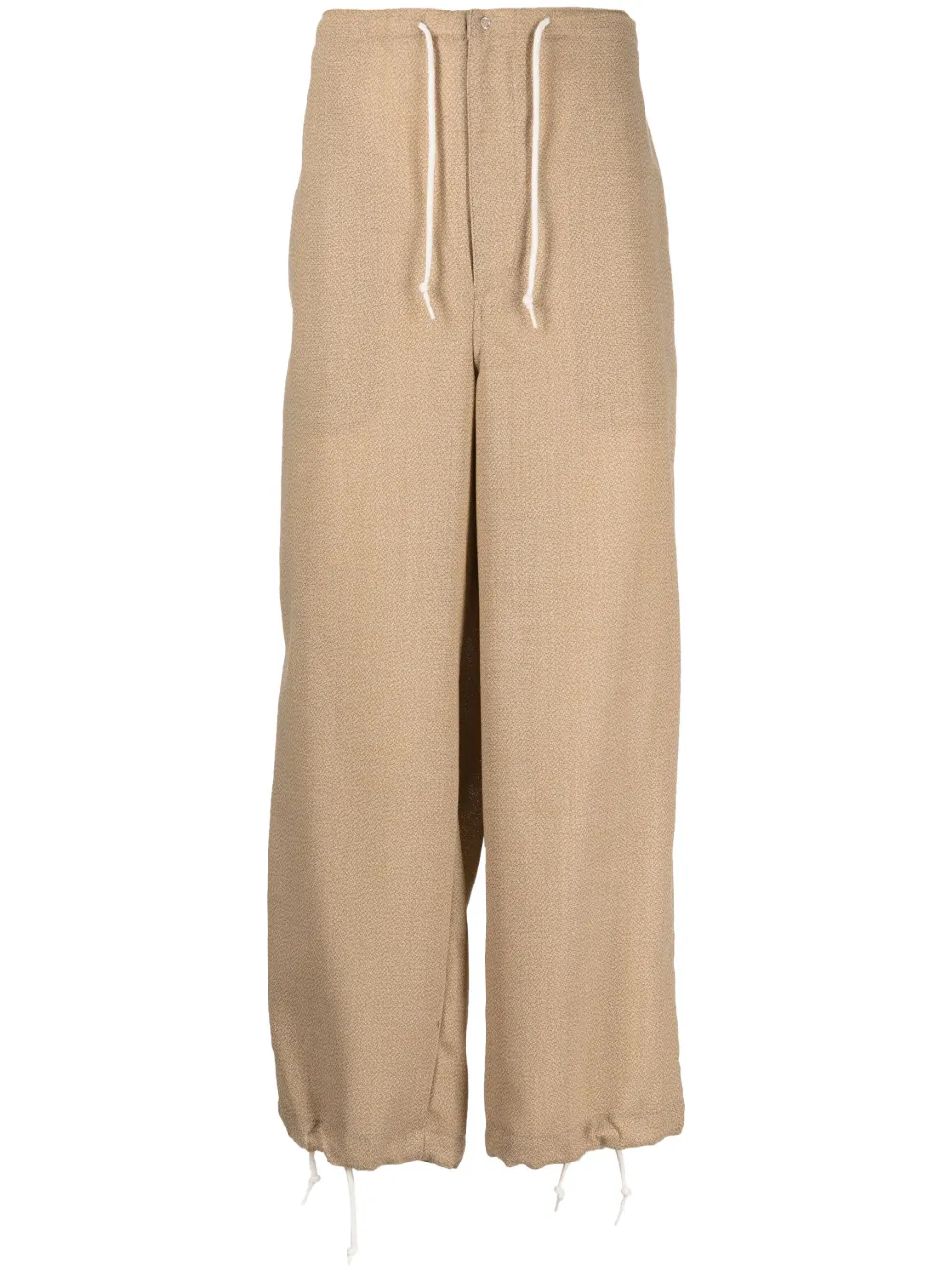 BEAMS PLUS 抽绳羊毛阔腿裤 | 中性色 | Image 1