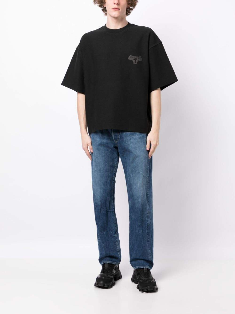 Alexander Wang T-shirt met logo - Zwart