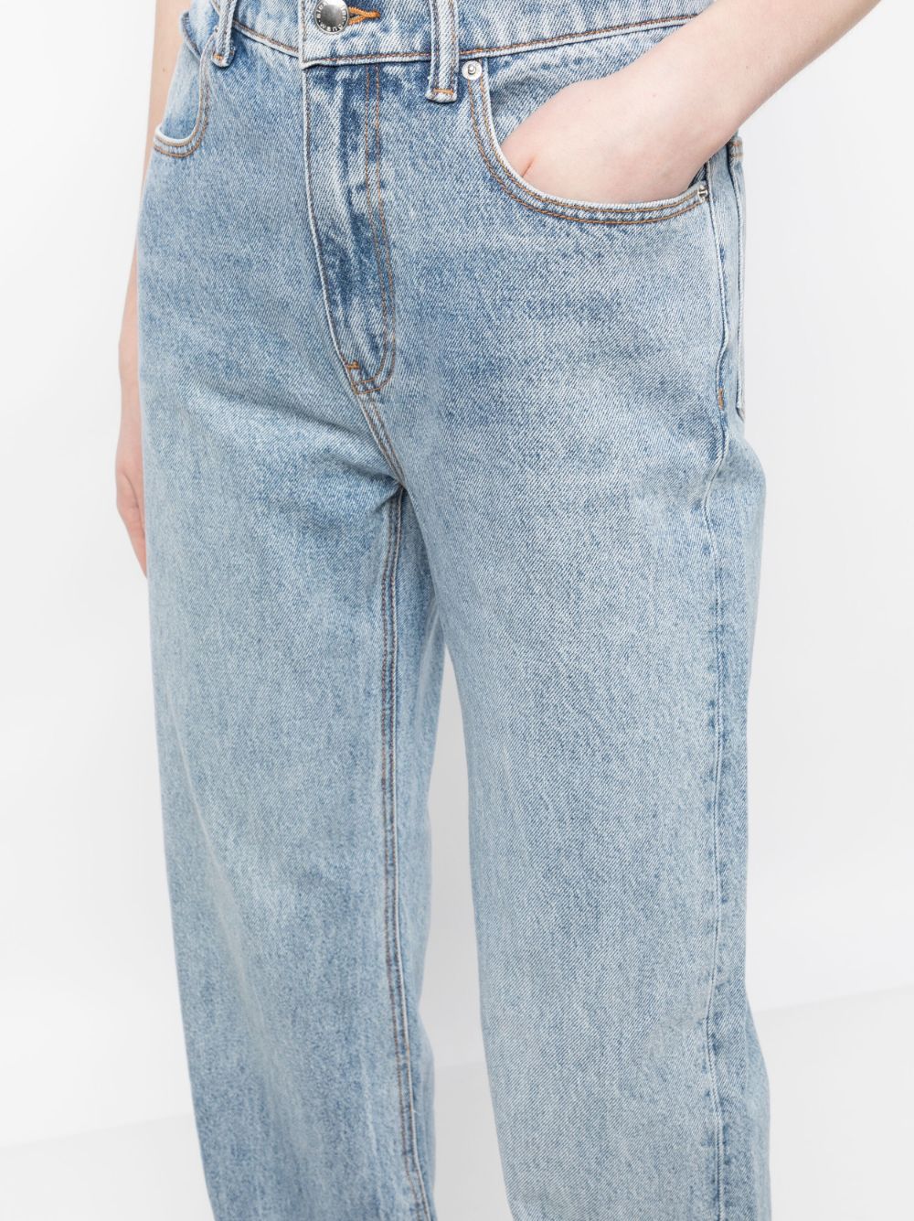 Shop Alexander Wang Ez Mid-rise Straight-leg Jeans In Blue