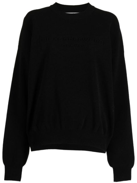 Alexander Wang logo-embroidered ribbed sweater Women