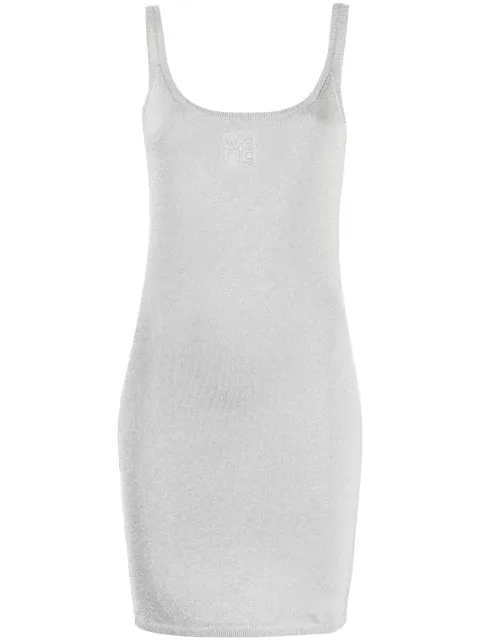 Alexander Wang vestido corto con logo en relieve