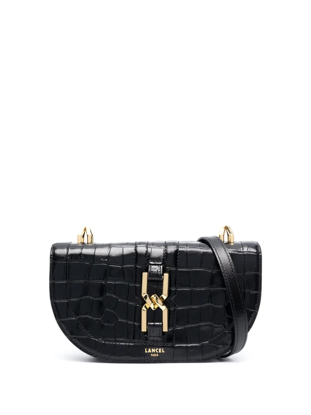 Lancel Small Clepsydre Crossbody Bag In Black