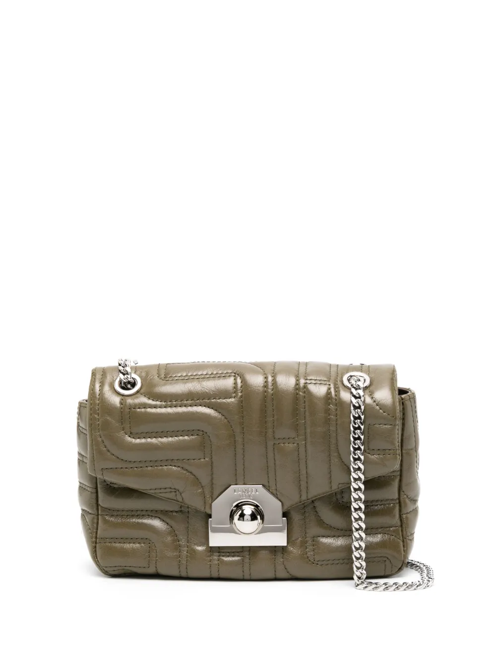Lancel Decorative-stitching Leather Crossbody Bag In Green