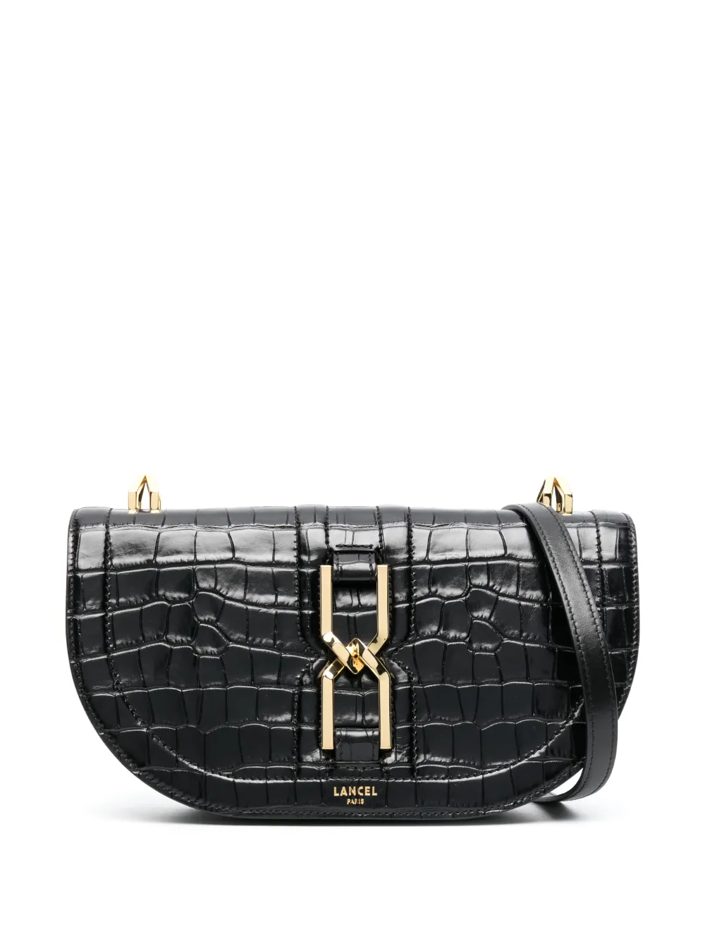 Lancel Medium Clepsydre Crossbody Bag In Black