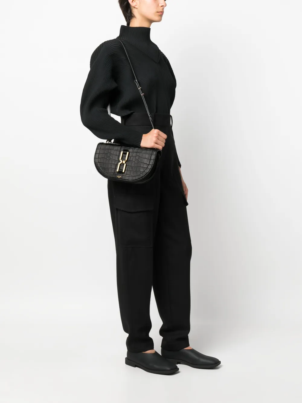 Lancel Clepsydre medium crossbodytas - Zwart