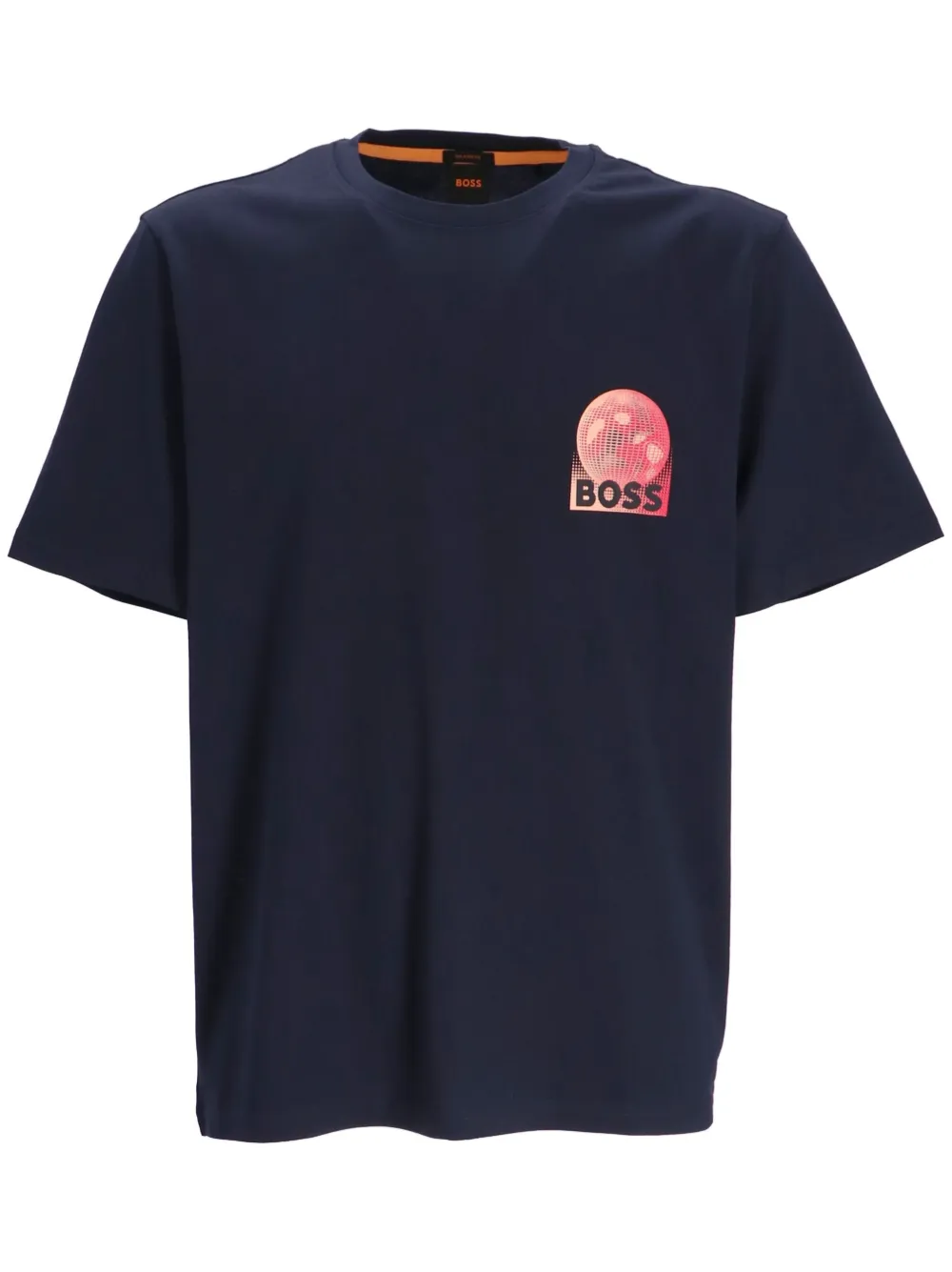 BOSS logo-print cotton T-shirt | Blue | Image 1