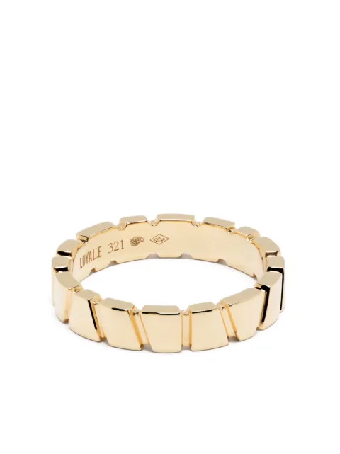 Loyal.e Paris 18kt yellow gold Ride & Love band ring