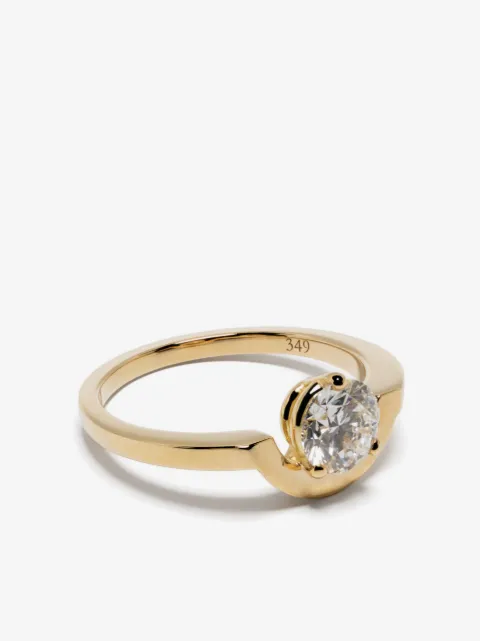 Loyal.e Paris 18kt yellow gold Intrépide Petit Arc diamond ring