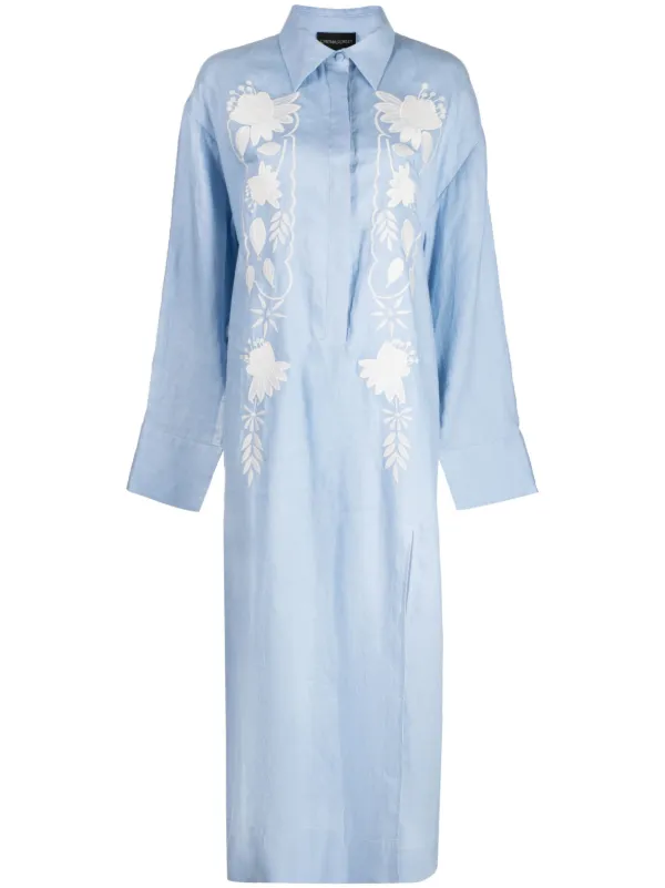 flower embroidered shirt dress Sonia Eyelet Mini Shirt Dress White / L main image 0