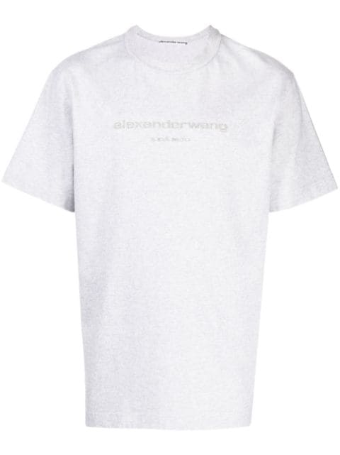 Alexander Wang logo-embroidered cropped T-shirt