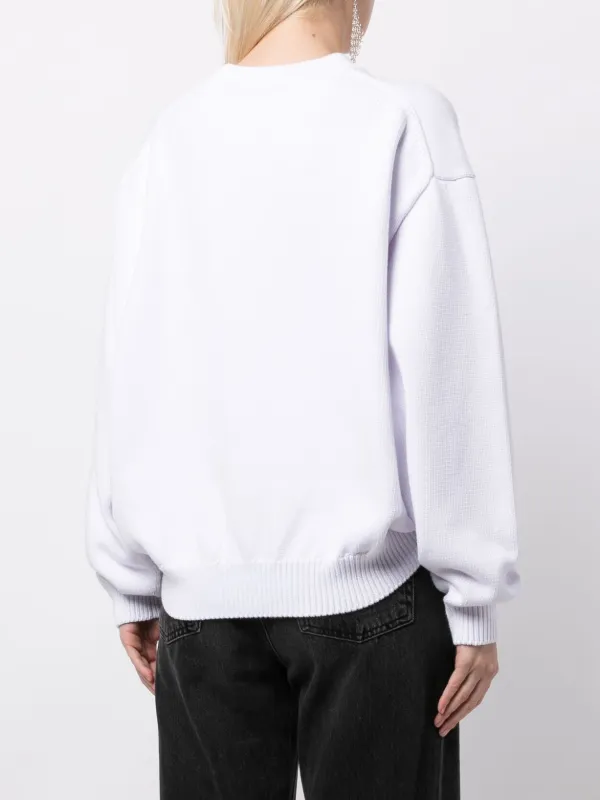 Alexander Wang graphic-print crew-neck Sweatshirt | White