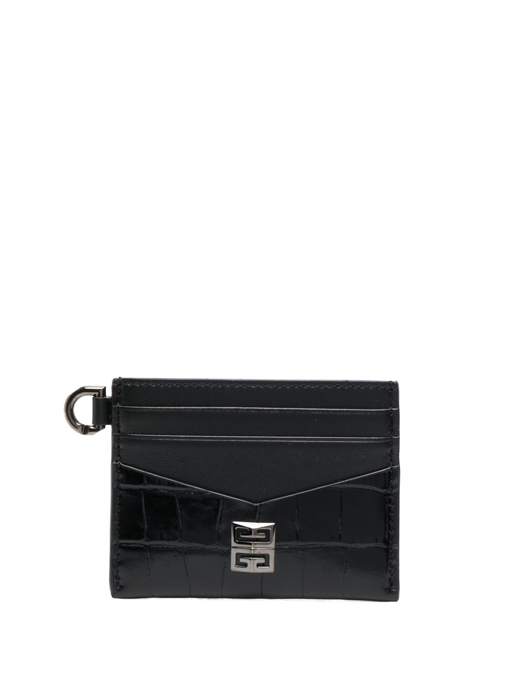 Givenchy 4G logo-plaque leather cardholder - Black