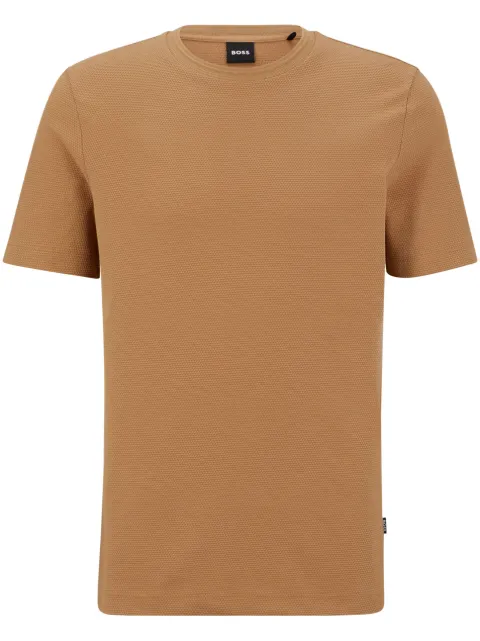 BOSS crew-neck textured T-shirt