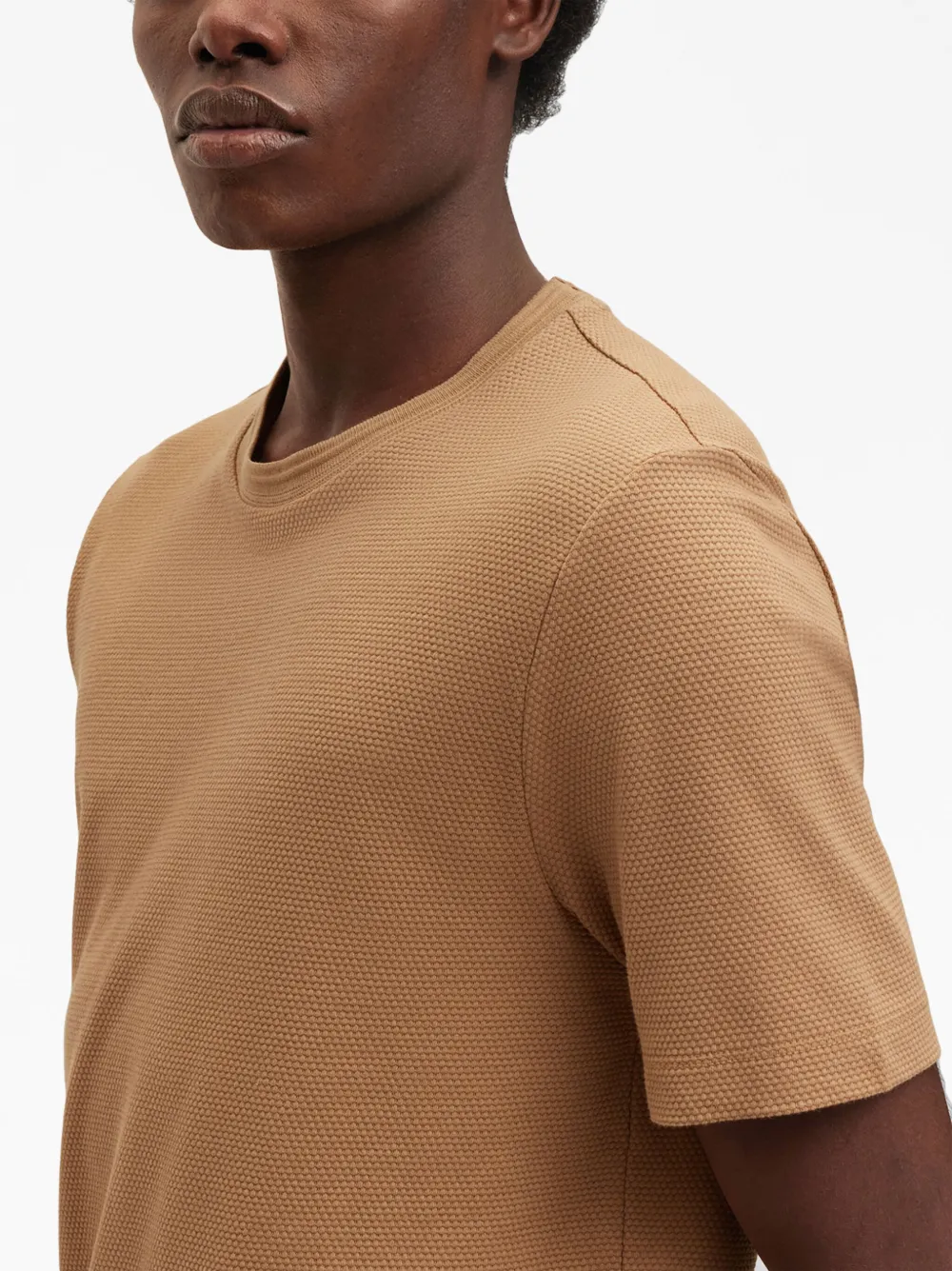 BOSS T-shirt met ronde hals Beige