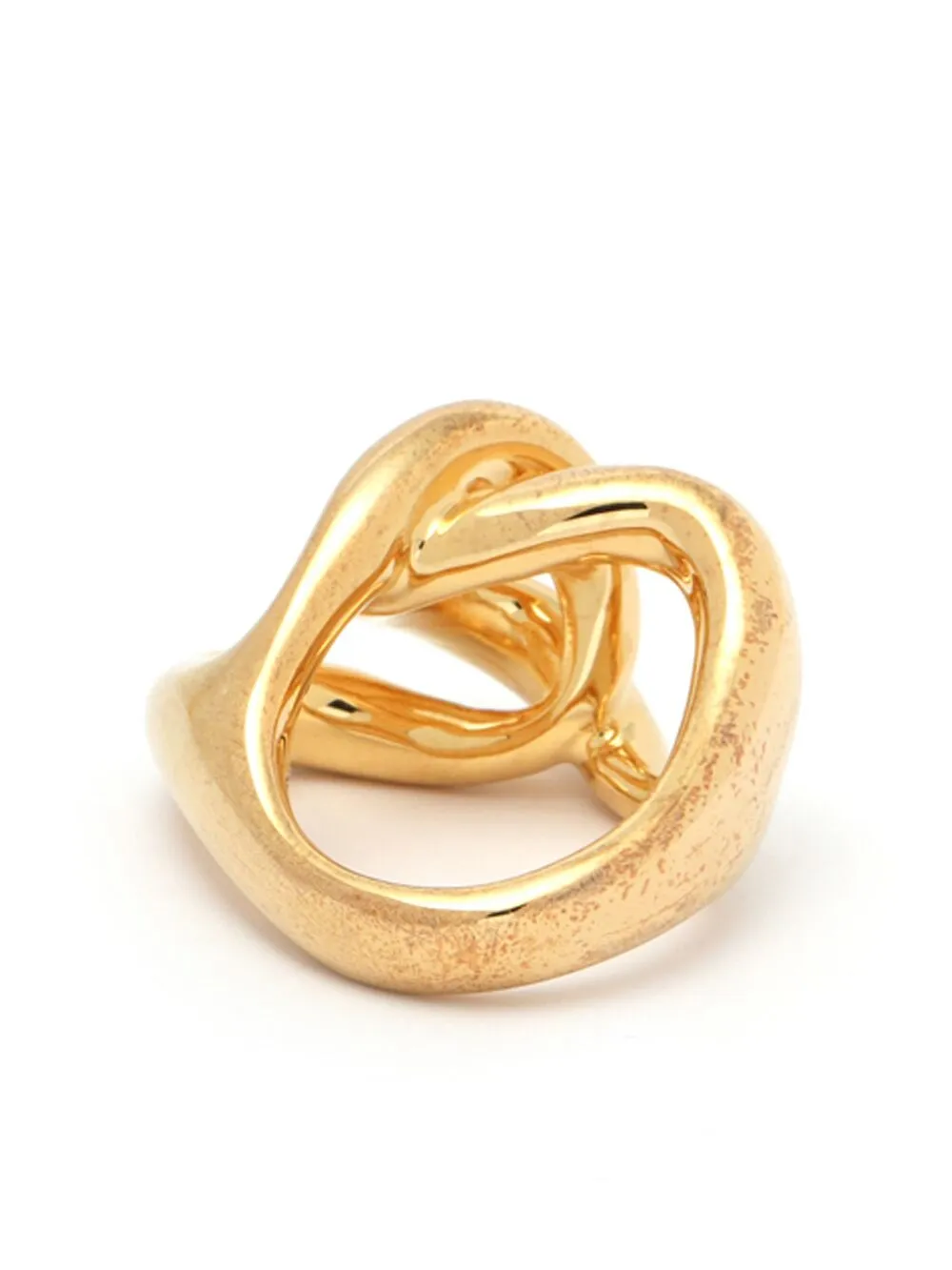 Jil Sander Curb Chain Twisted Ring | Gold | FARFETCH