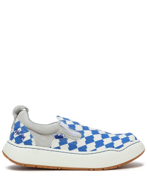 Ader Error checkered slip-on sneakers