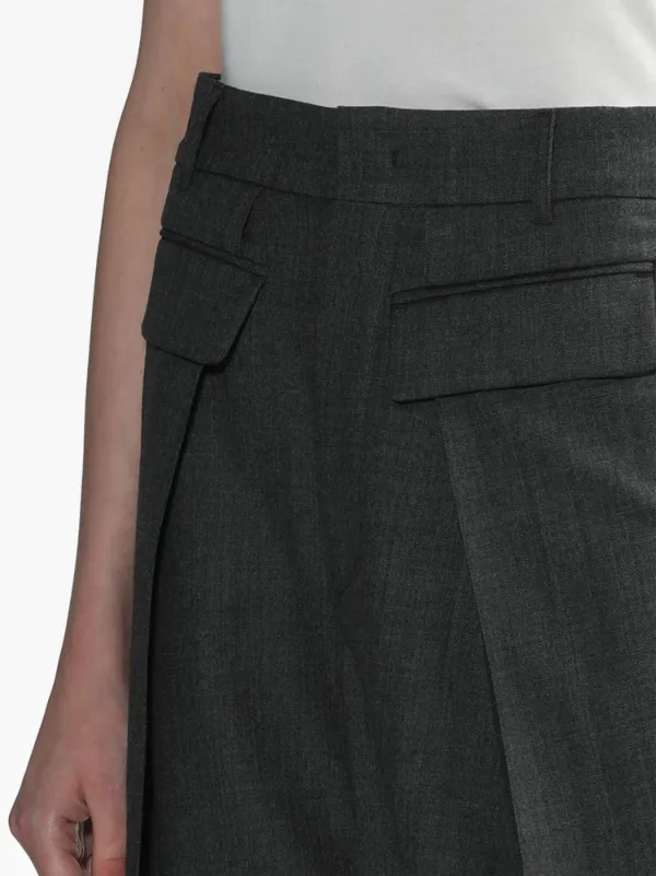 Ader Error Fran Wool Tailored Trousers | Grey | FARFETCH
