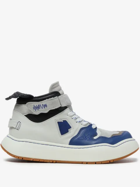 Ader Error panelled touch-strap high-top sneakers
