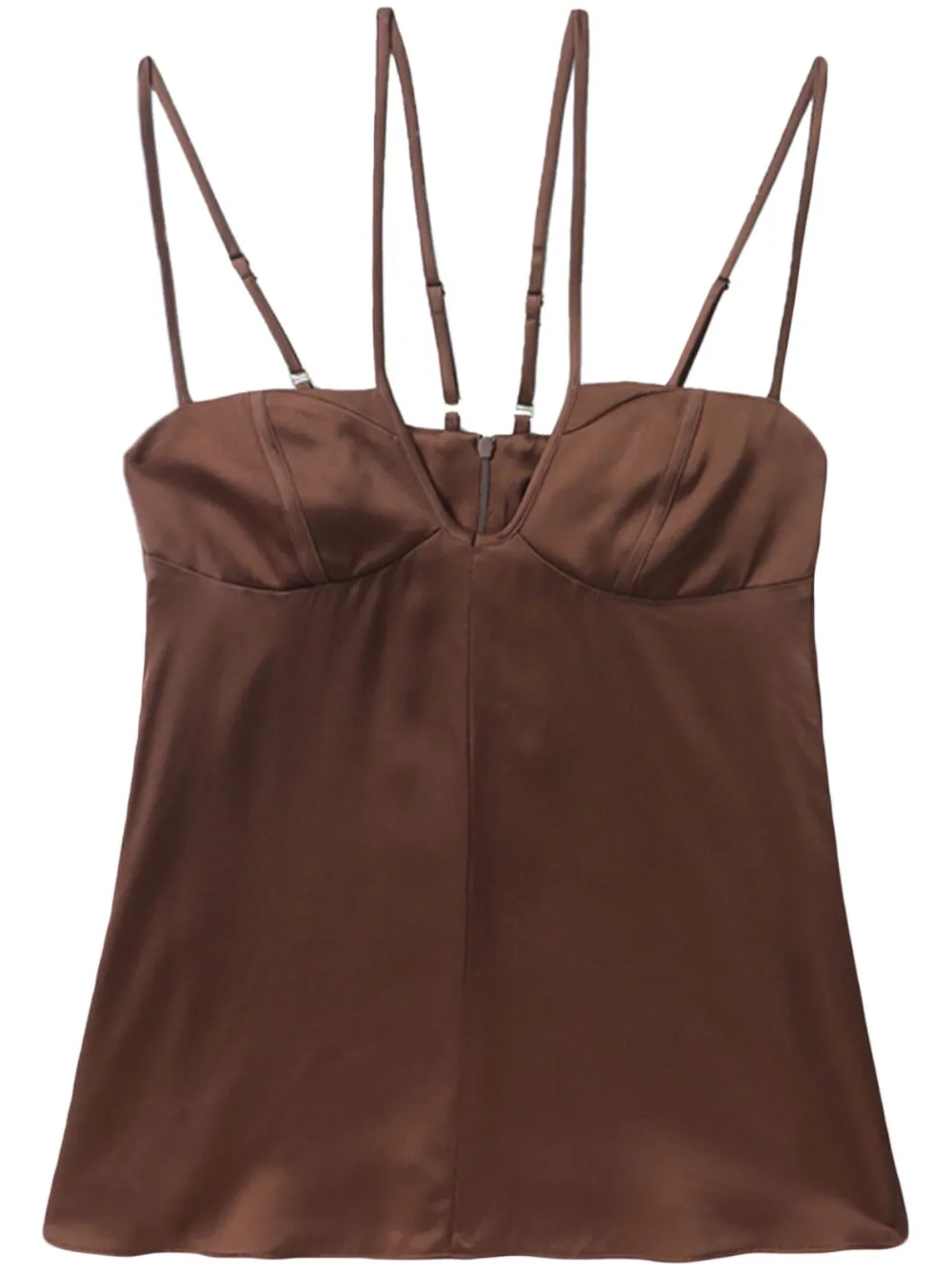 AERON Cornel satin spaghetti-straps top