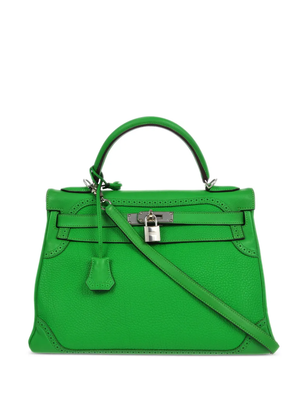 Hermes Pre Owned 2014 pre owned Kelly Ghillies 32 Retourne 2way Bag Green FARFETCH CA