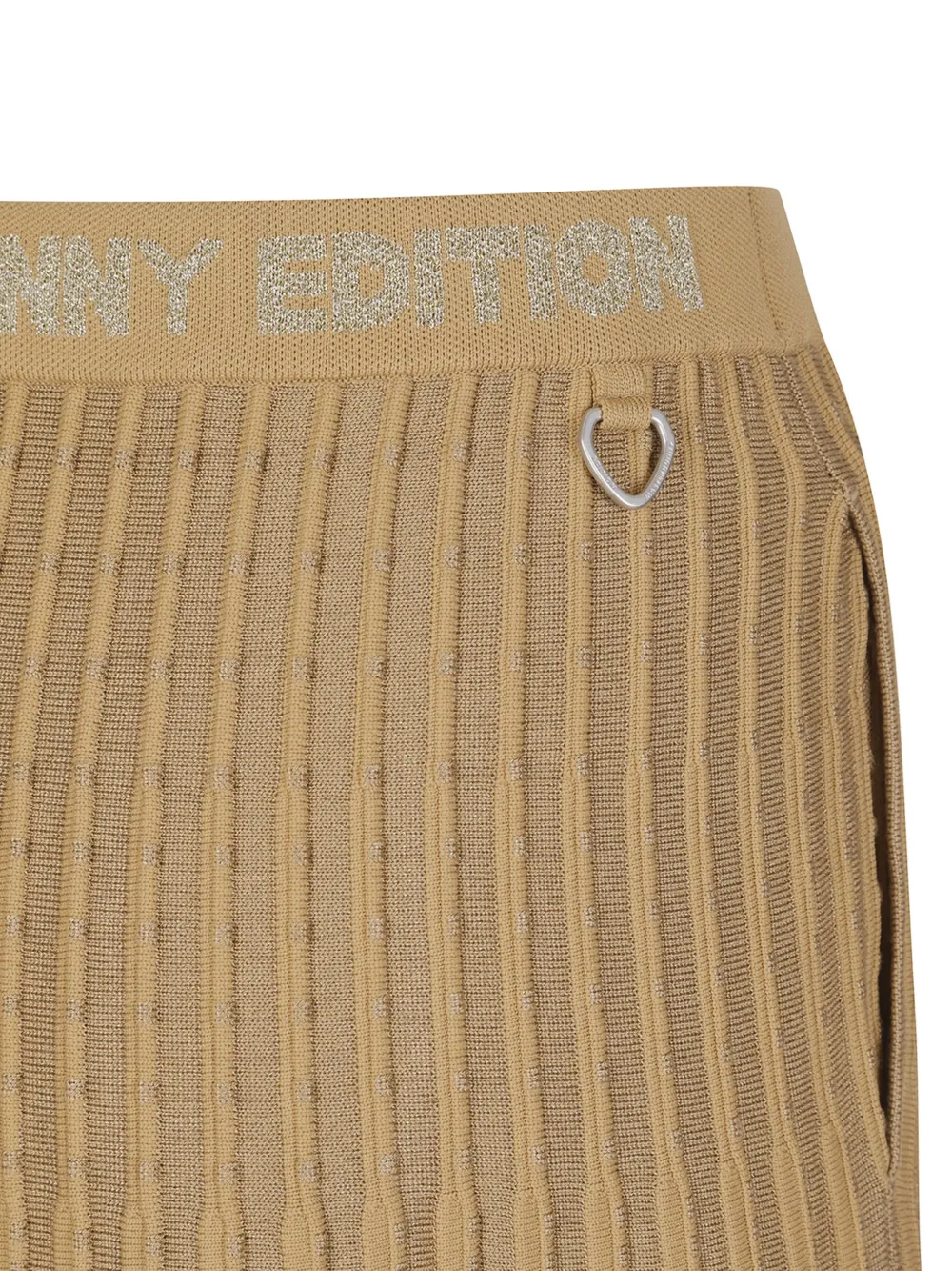 Master Bunny Edition Brown Pintuck Pattern Jacquard Knit Skirt In Braun