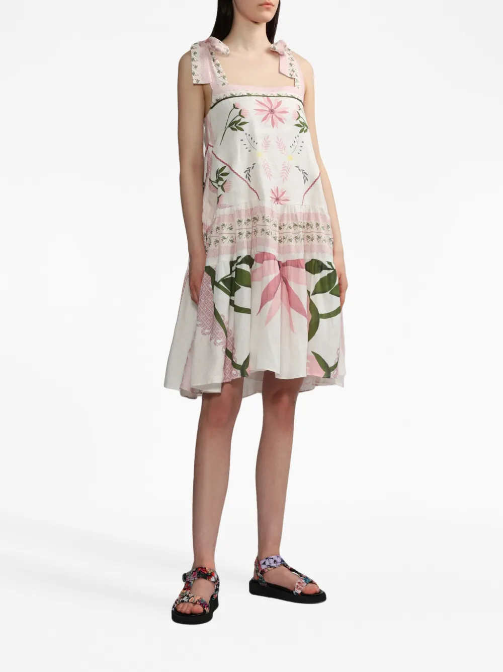 LUG VON SIGA Jurk met bloemenprint - Wit