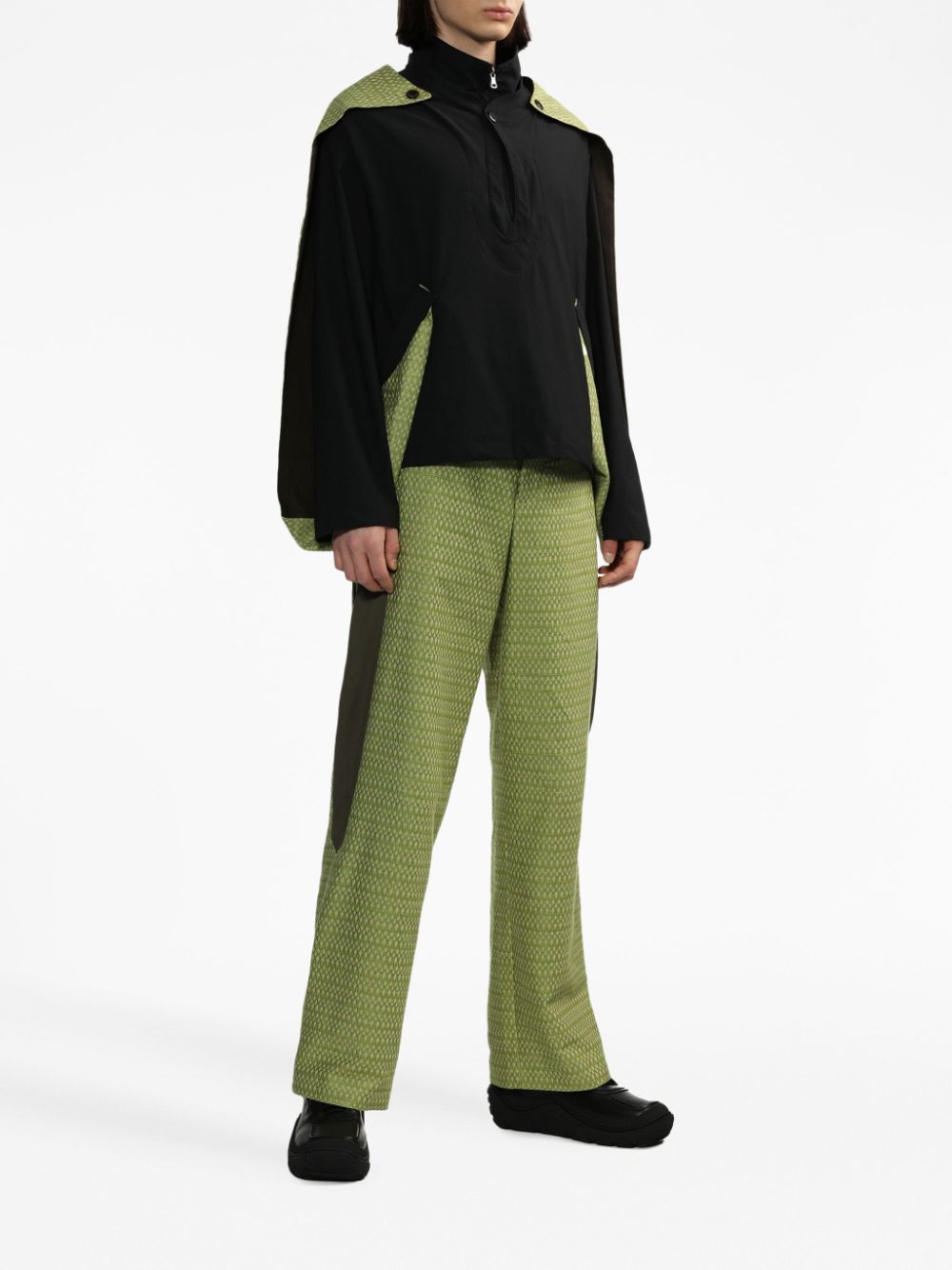 Kiko Kostadinov layered-design high-neck jumper - Zwart